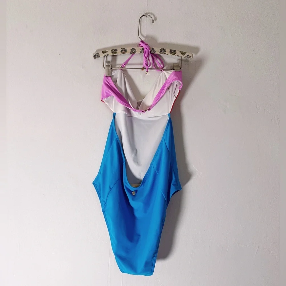 Diane Von Furstenberg DVF Christye One Piece Candy Red/Bubblegum/Patio Swimsuit - Picture 6 of 10